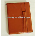 2013 leather cover note book with pen pocket